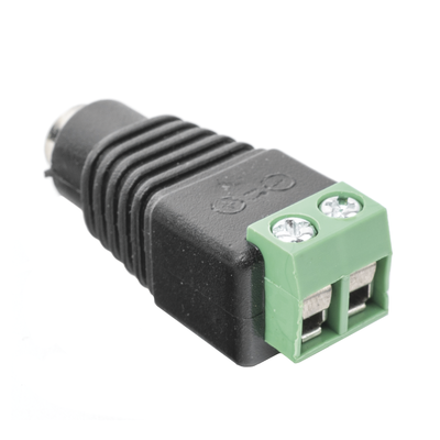 Adaptador Hembra Tipo Jack de 3.5 mm Polarizado de 12 Vcc / Terminales Tipo Tornillo / Polarizado (+/-) / Ideal para Cámar...