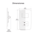 Apagador Duplex / 10 A / 127 V CA / 60 Hz / 11.8 x 7.8 x 3 cm / 4.65 x 3.07 x 1.18 in / Blanco | SIERRA STORE