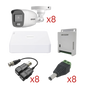 KIT TurboHD con Audio 1080p / DVR 8 Canales 1080p lite / 8 Cámaras Bala (exte...