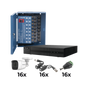 KIT TurboHD 1080p / DVR 16 Canales / 16 Cámaras Bala Policarbonato con Microf...