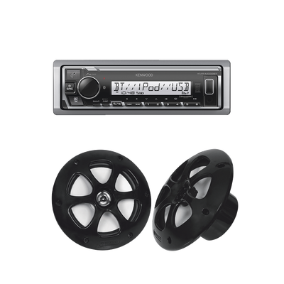Kit de estéreo con Bluetooth KMR-M332BT | más Par de bocinas KFC-1613MRB - JVC KENWOOD