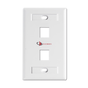 Placa de Pared Keystone de 2 Salidas, Color Blanco, para Jacks Keystone Z-MAX...