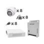 KIT TurboHD 1080p / DVR 8 Canales con audio por coaxitron / 8 Cámaras con Mic...