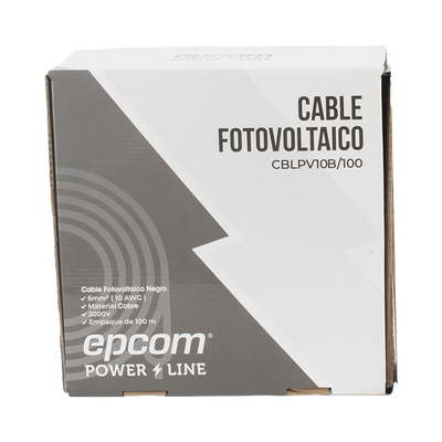 Kit de 2 rollos de 100 metros de cable fotovoltaico de cobre, rojo y negro, calibre 10 AWG (6mm²), Tipo PV,  1000/2000 V y...