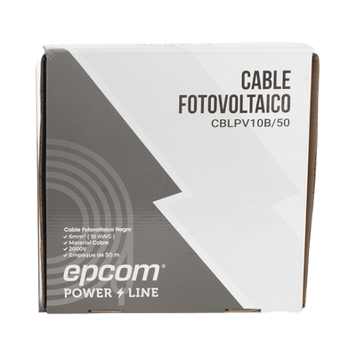Kit de 2 rollos de 50 metros de cable fotovoltaico de cobre, rojo y negro, calibre 10 AWG (6mm²), Tipo PV,  1000/2000 V y ...