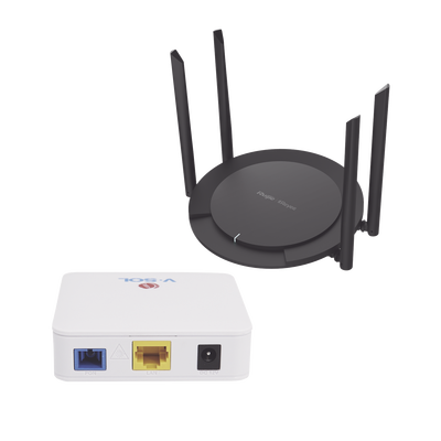 Kit 2 ONU Bridge V-Sol, Dual GPON/EPON con Router Home Wi-Fi Ideal para distribuciones WISP de mayor cobertura Wi-Fi en Ho...