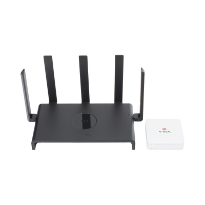 Kit 3 ONU Bridge V-Sol, Dual GPON/EPON con Router Home Mesh Ideal para distribuciones WISP de mayor cobertura Wi-Fi en Hog...