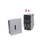 Kit Centro de Carga 4P para empotrar con 2 Interruptores Térmicos de 2 Polos,...