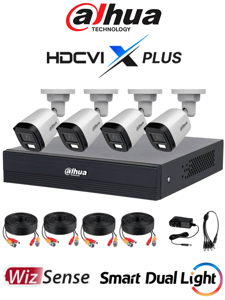 Kits de Videovigilancia Dahua Technology KITXVR1B04-I/T/4-B1A21N-U-IL-A-0280B