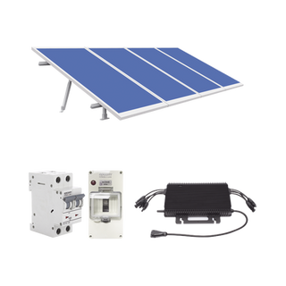 Kit Solar para Interconexión de 1.8KW de Potencia Pico 220Vca con Microinversor y 4 Módulos de 450 W (Incluye Montaje y Prote