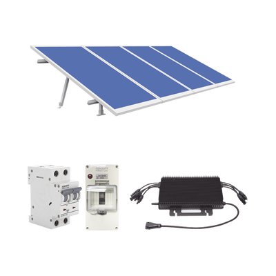 Kit Solar para Interconexión de 1.8KW de Potencia Pico 220Vca con Microinversor y 4 Módulos de 450 W (Incluye Montaje y Prote