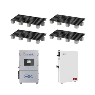Kit Hibrido con Interconexión a la Red Eléctrica de CFE de 8 kW con Salida de 220 Vca y respaldo de 10 kWh en batería de L...
