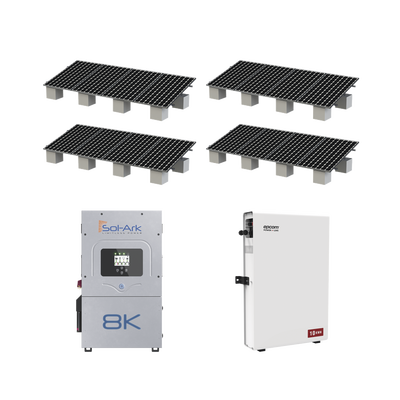 Kit Hibrido con Interconexión a la Red Eléctrica de CFE de 8 kW con Salida de 220 Vca y respaldo de 10 kWh en batería de L...
