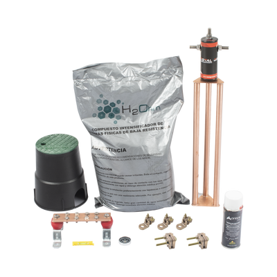 Kit de tierra física modelo TG45AB con Electrodo Magnetoactivo, capacidad: 45 AMP - TOTAL GROUND