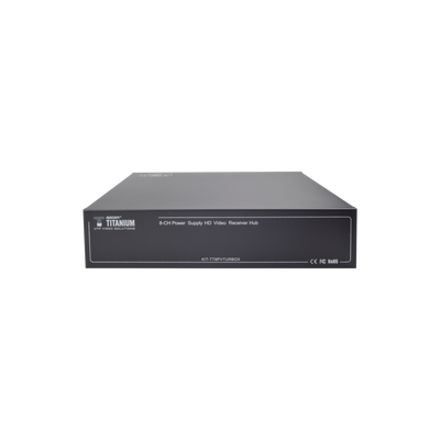Kit de TRANSCEPTOR ACTIVO DE 8 CANALES / VIDEO+PODER en un solo Cable UTP / 150 metros en 4K, 200 metros en 5 MP/ Envía 36...