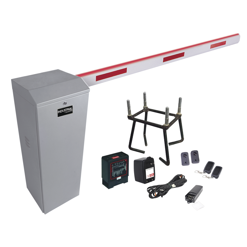 ACCESSPRO KIT-XBS-LED-R - Kit COMPLETO Barrera Derecha XB / Brazo de 5 Metros con Iluminacion LED Rojo-Verde / Incluye Sensor de masa | SIERRA STORE