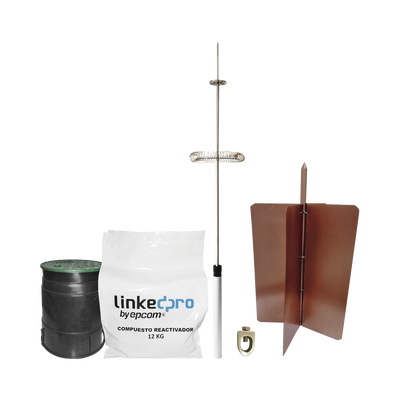 Kit pararrayo LinkedPro básico. Ideal para la protección de mástiles y postes. - LINKEDPRO BY EPCOM