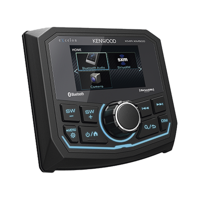 Estéreo marino sumergible IP66, con pantalla de 2.7 pulgadas, conexión Bluetooth, iluminación multicolor variable, con entrad