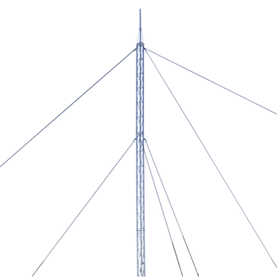Kit de Torre Arriostrada de Techo de 12 m con Tramo STZ30 Galvanizado Electrolítico (No incluye retenida). - SYSCOM TOWERS