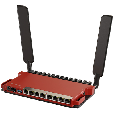Router inalámbrico  2.4GHz AX / 8 puertos Gigabit /  1 SFP 2.5Gbps/ Soporta contenedores MIKROTIK - Vista 2