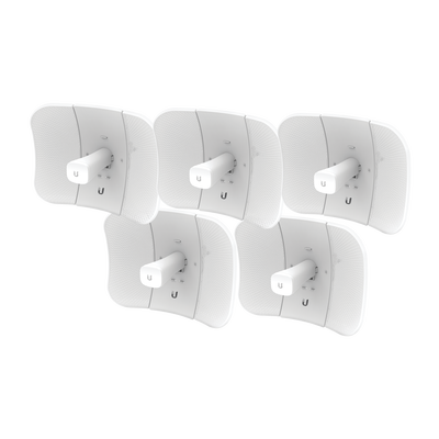 Kit de 5 LiteBeam 2x2 MIMO airMAX AC GEN2 CPE hasta 450 Mbps, 5 GHz (5150 - 5875 MHz) con antena integrada de 23 dBi - UBI...