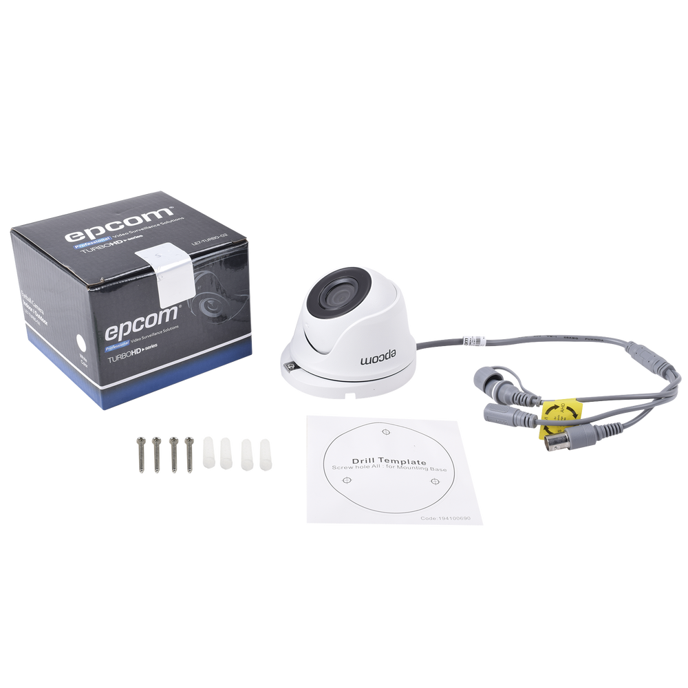 EPCOM LE7-TURBO-G2 - Eyeball TURBOHD 1 Megapixel (720p) / METALICA / Gran Angular 92° / Lente 2.8 mm / IR Inteligente 20 mts / | SIERRA STORE