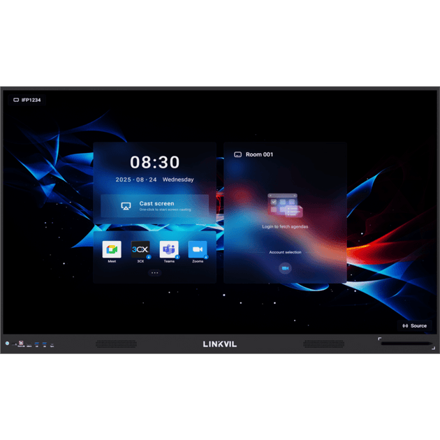 FANVIL - LINKVIL-DISPLAY-65 - Pantalla Interactiva / 65" / 4K UHD / IR 40 Puntos / Android 16.0 / 8GB+128GB / Wi-Fi 6 / 8 Micrófonos / 2×15W