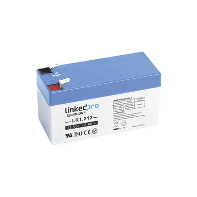 Batería 12 V / 1.2 Ah / UL / 5 Años vida útil promedio / Para uso en equipo electrónico /Alarmas de Intrusión / Incendio/ ...