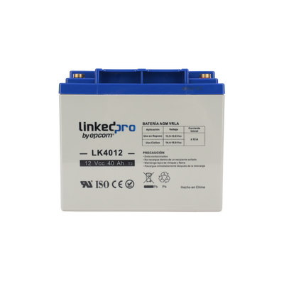 Batería 12 V / 40 Ah / UL / Tecnología AGM / Para uso en equipo electrónico, Alarmas de Intrusión / Incendio/ Control de a...