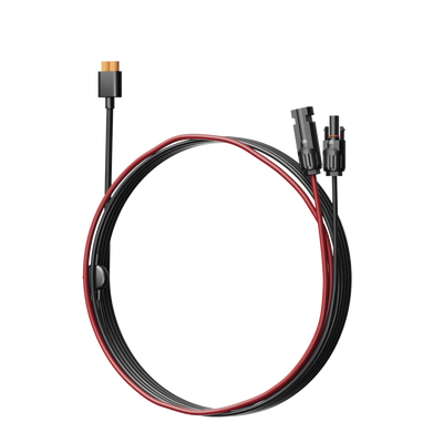 Cable 2.5 m, Negro, Calibre 12 AWG con Terminales MC4 Macho y Hebra para Terminal XT60 ECOFLOW - Vista 2