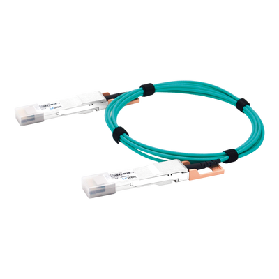 Cable AOC QSFP-DD de 400 Gbps a 400 Gbps / Cable de fibra óptica Activo / Longitud: 1 metro - LINKEDPRO