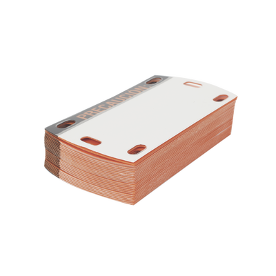 Etiqueta Autolaminada para Identificación de Fibra Óptica Paquete de 25 Piezas, Para Uso Interior/Exterior, Dimensiones de...