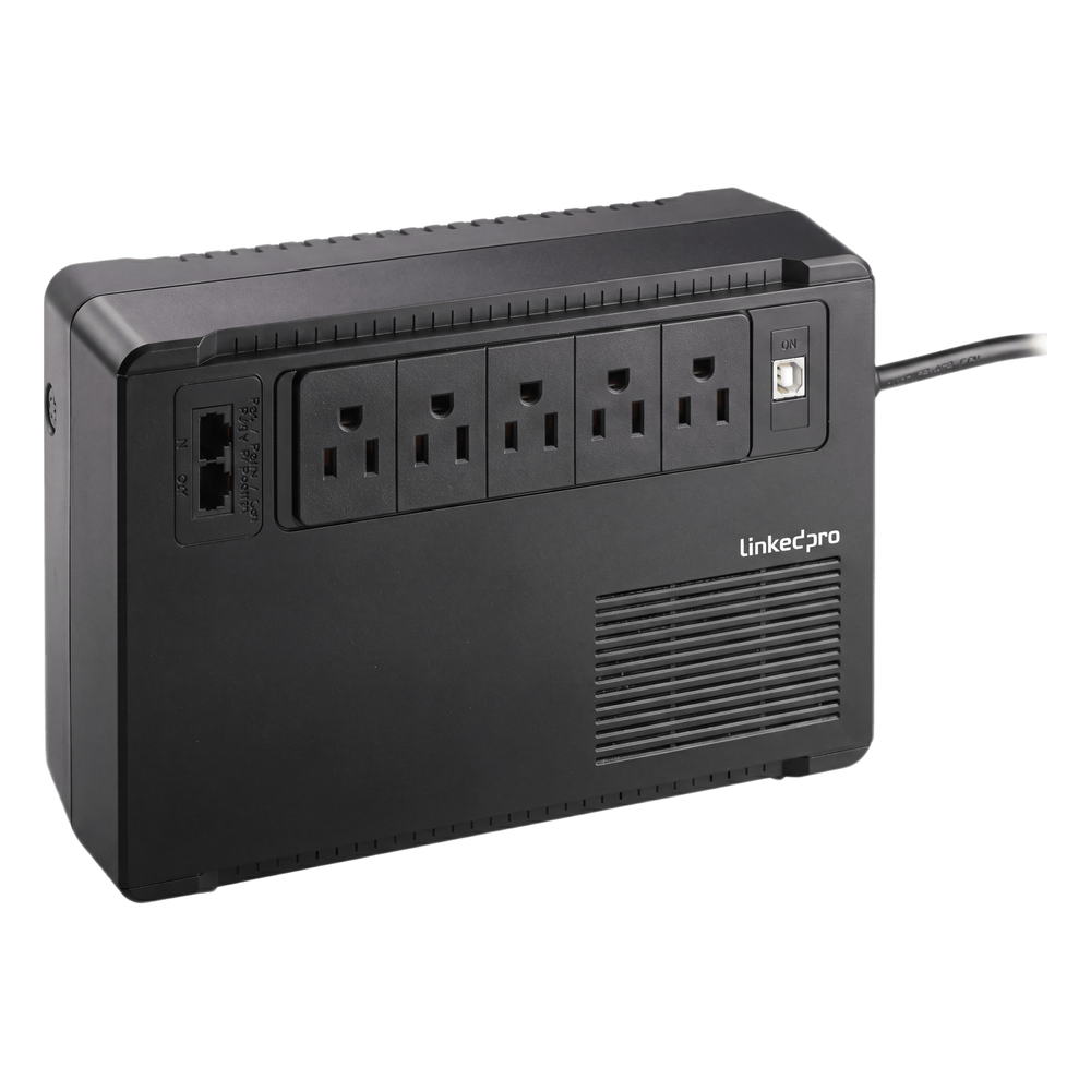 LINKEDPRO BY EPCOM - LPEVO800 - UPS de 750 VA/375 W, Topología Standby, Entrada 120 Vca NEMA 5-15P, de Escritorio, Con 8 Tomas NEMA 5-15R