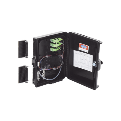 Cierre de Empalme para 24 Fusiones de Fibra Óptica, Interior/Exterior, con 8 Acopladores SC/APC y Splitter 1x8 SC/APC Incl...