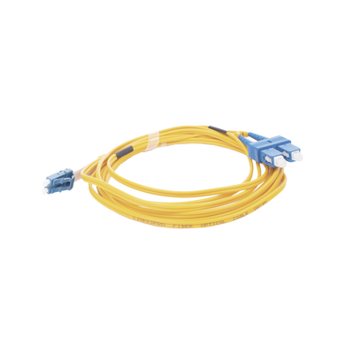 Jumper de Fibra Óptica Monomodo 9/125 LC/UPC-SC/UPC, PVC, 2.0 mm, Dúplex, Amarillo, 3 Metros (9.84 Pies) LINKEDPRO BY EPCO...