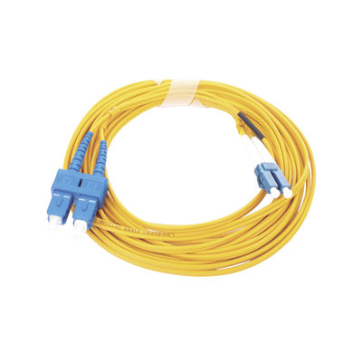 Jumper de Fibra Óptica Monomodo 9/125 LC/UPC-SC/UPC, PVC, 2.0 mm, Dúplex, Amarillo, 5 Metros (16.40 Pies) - LINKEDPRO BY E...