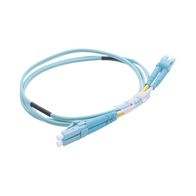 Jumper de Fibra Óptica Multimodo OM3 50/125 LC-LC OFNR (Riser), 2.0 mm, Dúplex, Aqua, 1 Metro (3.28 Pies) LINKEDPRO BY EPC...