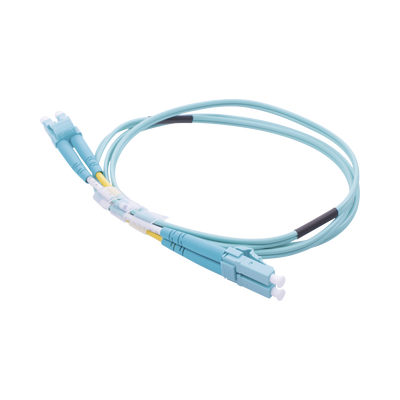 Jumper de Fibra Óptica Multimodo OM3 50/125 LC-LC OFNR (Riser), 2.0 mm, Dúplex, Aqua, 1 Metro (3.28 Pies) - LINKEDPRO BY E...
