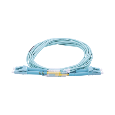 Jumper de Fibra Óptica Multimodo OM3 50/125 LC-LC OFNR (Riser), 2.0 mm, Dúplex, Aqua, 3 Metros (9.84 Pies) LINKEDPRO BY EP...