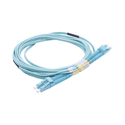 Jumper de Fibra Óptica Multimodo OM3 50/125 LC-LC OFNR (Riser), 2.0 mm, Dúplex, Aqua, 3 Metros (9.84 Pies) LINKEDPRO BY EP...
