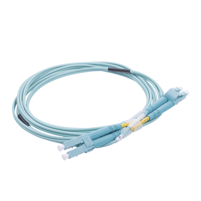 Jumper de Fibra Óptica Multimodo OM4 50/125 LC-LC OFNR (Riser), 2.0 mm, Dúplex, Aqua, 2 Metros (6.56 Pies) LINKEDPRO BY EP...