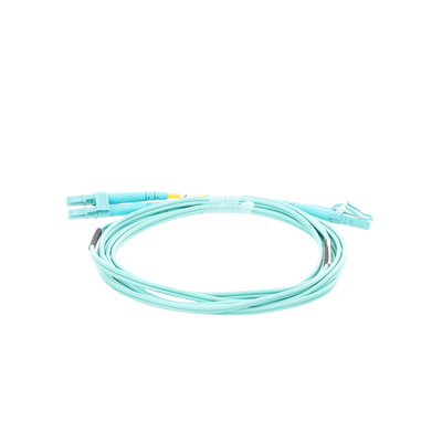 Jumper de Fibra Óptica Multimodo OM4 50/125 LC-LC OFNR (Riser), 2.0 mm, Dúplex, Aqua, 2 Metros (6.56 Pies) LINKEDPRO BY EP...