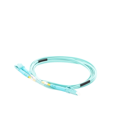 Jumper de Fibra Óptica Multimodo OM4 50/125 LC-LC OFNR (Riser), 2.0 mm, Dúplex, Aqua, 2 Metros (6.56 Pies) LINKEDPRO BY EP...