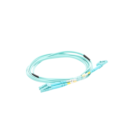 Jumper de Fibra Óptica Multimodo OM4 50/125 LC-LC OFNR (Riser), 2.0 mm, Dúplex, Aqua, 2 Metros (6.56 Pies) LINKEDPRO BY EP...