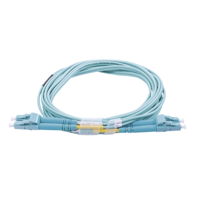 Jumper de Fibra Óptica Multimodo OM4 50/125 LC-LC OFNR (Riser), 2.0 mm, Dúplex, Aqua, 3 Metros (9.84 Pies) LINKEDPRO BY EP...