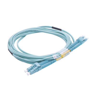Jumper de Fibra Óptica Multimodo OM4 50/125 LC-LC OFNR (Riser), 2.0 mm, Dúplex, Aqua, 3 Metros (9.84 Pies) LINKEDPRO BY EP...