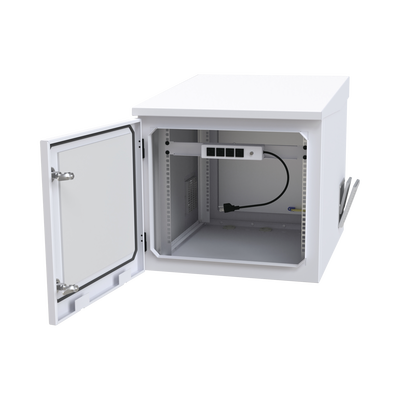 Gabinete PROFUNDO hasta 705 mm  de profundidad, de Exterior de 9UR con Ventiladores y Termostato, Se envía el Gabinete Arm...