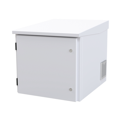 Gabinete PROFUNDO hasta 705 mm  de profundidad, de Exterior de 9UR con Ventiladores y Termostato, Se envía el Gabinete Arm...