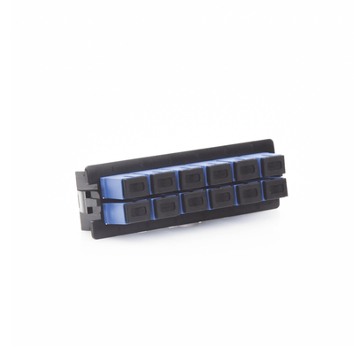 Placa Acopladora para Distribuidor de Fibra Óptica LP-ODF-8024, Incluye 12 Acopladores SC Simplex para Fibra Monomodo (12 ...