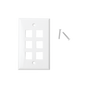 Placa de Pared de 6 Puertos, Keystone, Color Blanco | SIERRA STORE